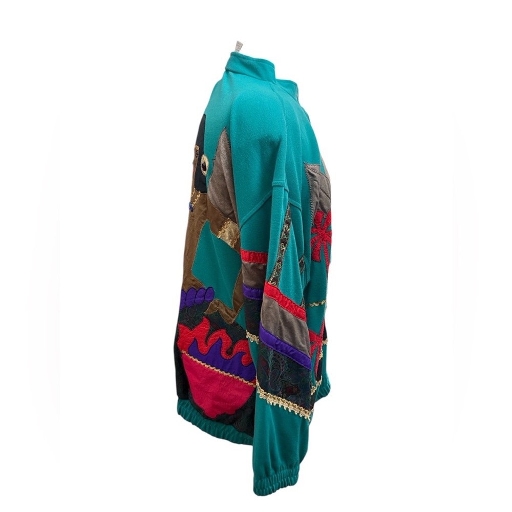 Vtg 1990 Rafael Egyptian Patchwork Jacket - image 4